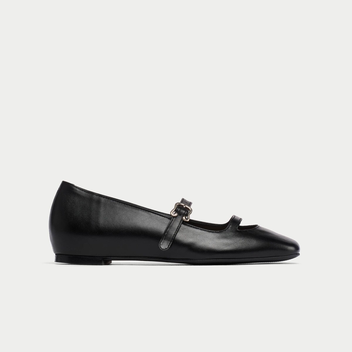 Alexa - Black Leather Ballerinas by Calla Shoes.