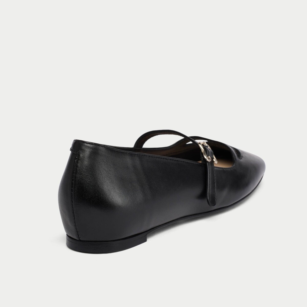 Alexa - Black Leather Ballerinas by Calla Shoes.