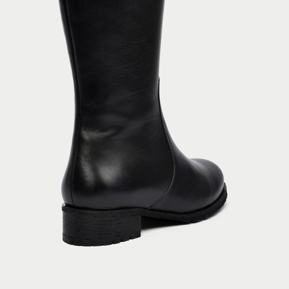 Bella - Black Leather Boots by Calla Shoes.