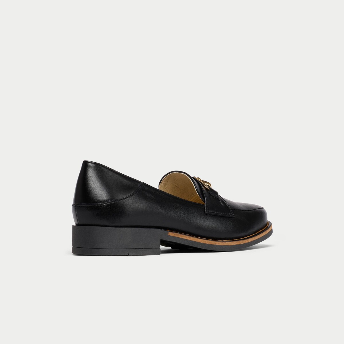 Meredith - Black Leather Loafers by Calla Shoes.
