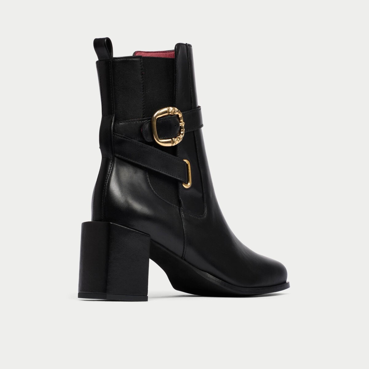 Miriam - Black Leather Boots by Calla Shoes.