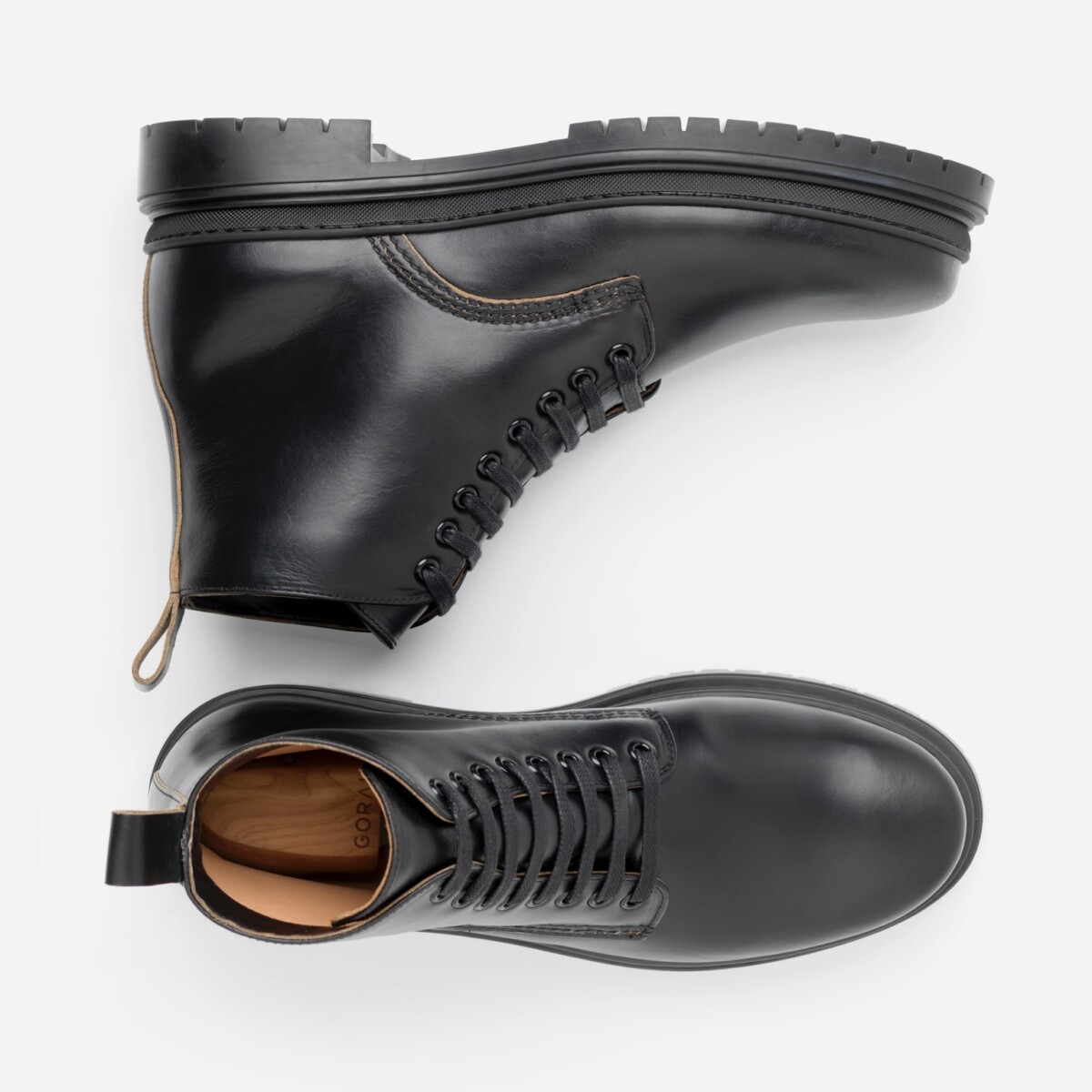 SHARMAN Boot - Horween Black Leather by Goral.