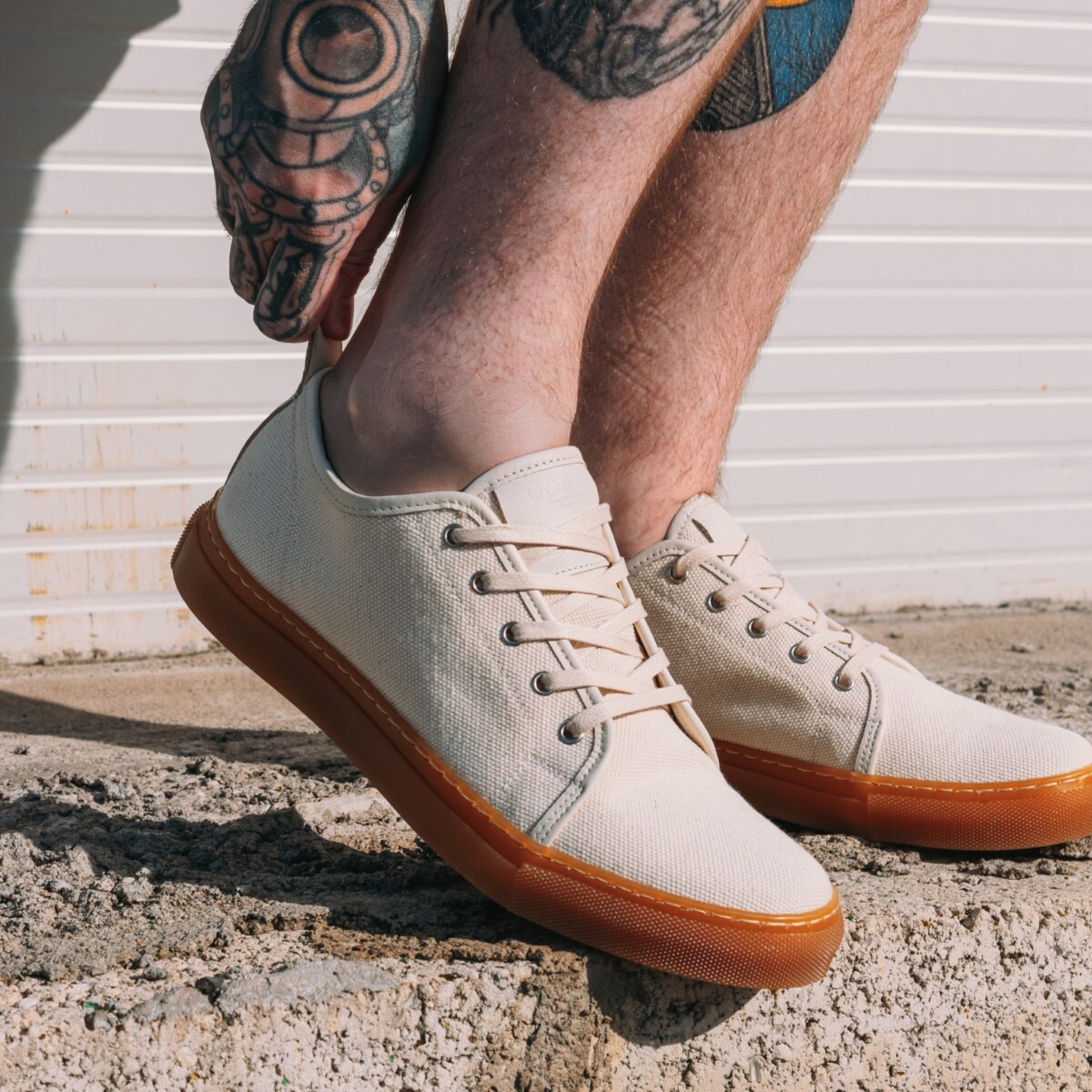 SMUGS Rose Anvil X GORAL Low Top Sneaker - 32oz Canvas by Goral.