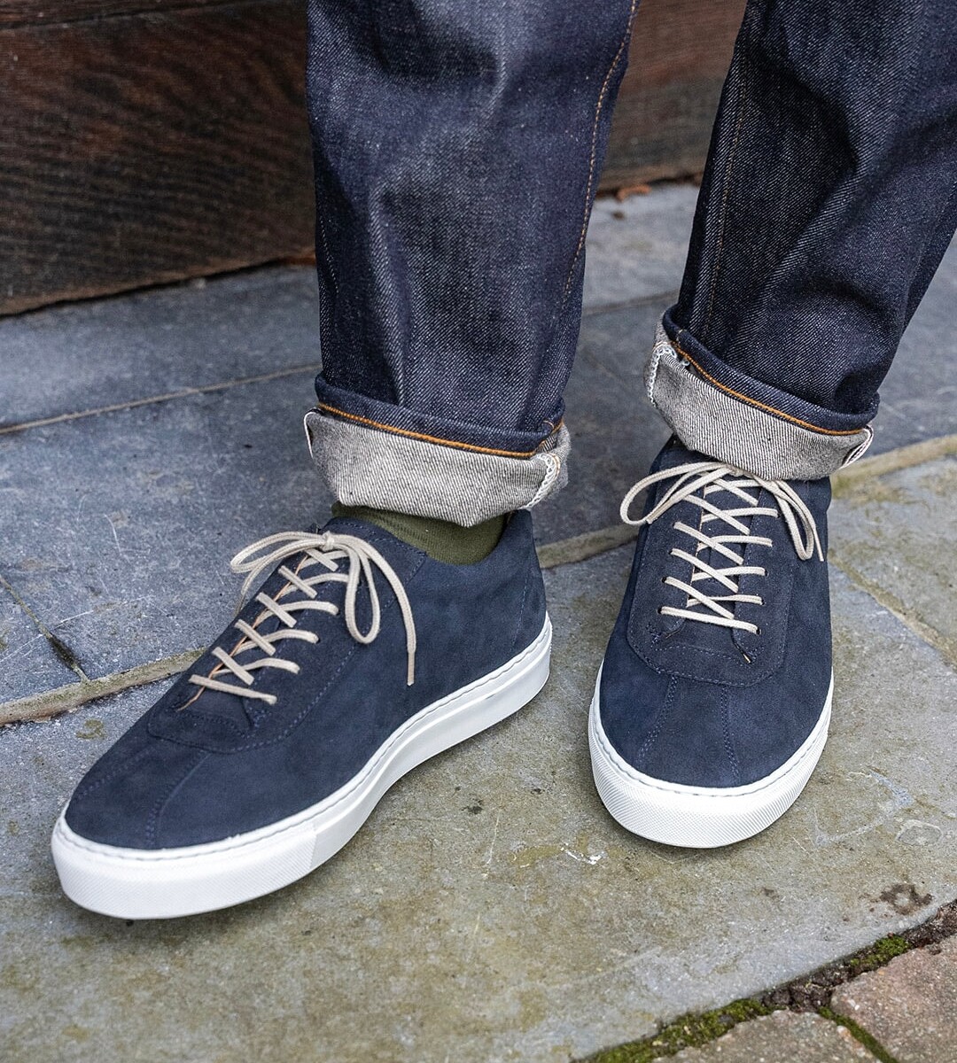 The Pilgrim Navy Suede by Lennertson.