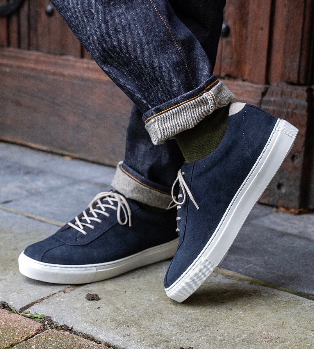 The Pilgrim Navy Suede by Lennertson.